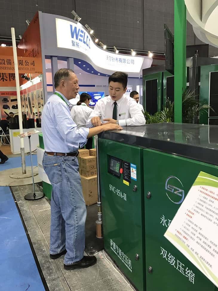 薩震15kw雙級(jí)壓縮螺桿空壓機(jī)